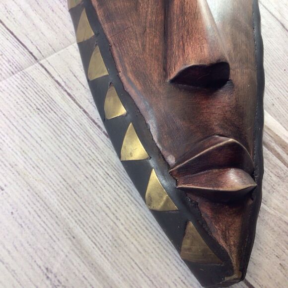 African Hand Crafted Tribal Face Mask Decor 18” Long - Picture 12 of 16